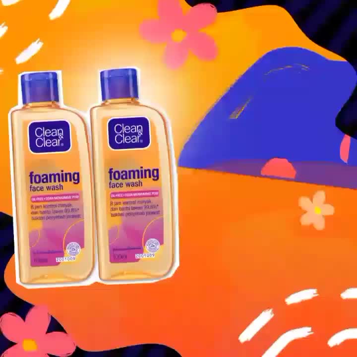 Clean and Clear 100 ml x 2 Banded Facial Wash Sabun Wajah Perawatan Muka Semua Jenis Kulit mencerahkan membersihkan
