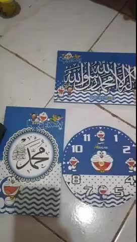 jam dinding karakter jam dinding kaligrafi jam  dinding panda