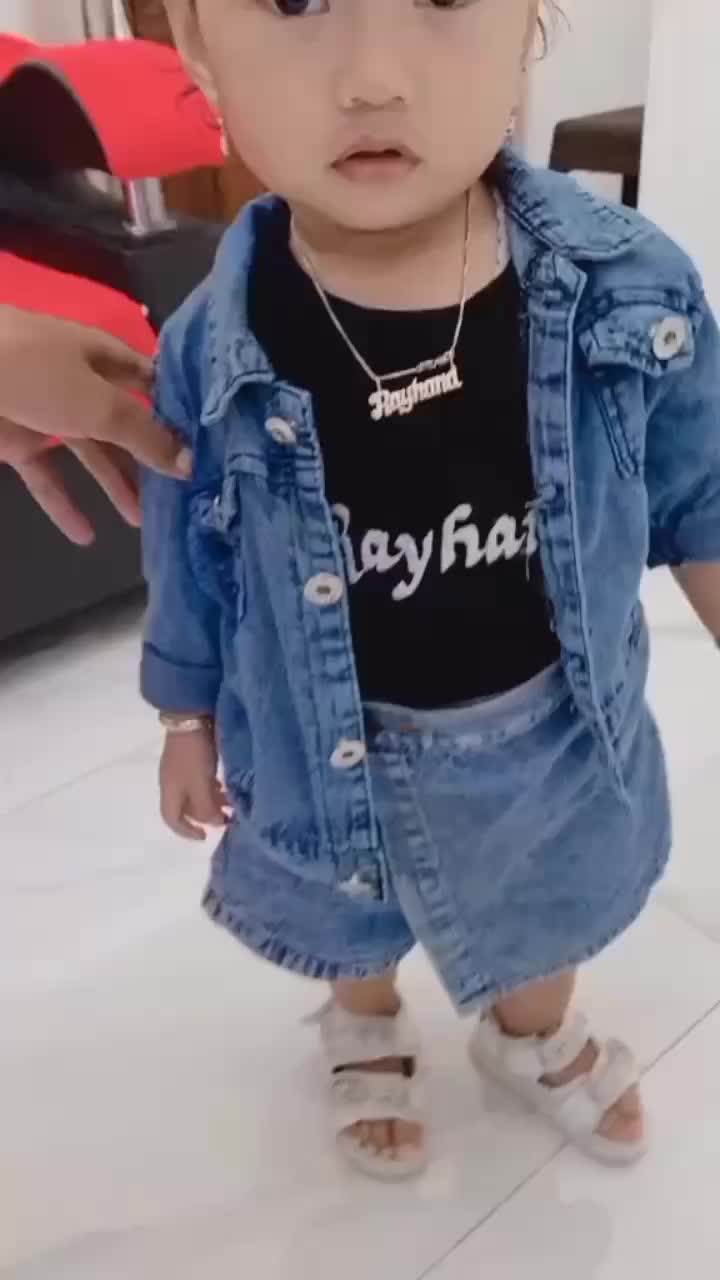 Jaket jeans anak usia 2-8 th Unisex cowok cewek