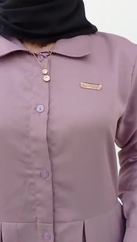 LONG TUNIK WANITA PLOY FULL KANCING AKTIF Muslim Panjang Atasan