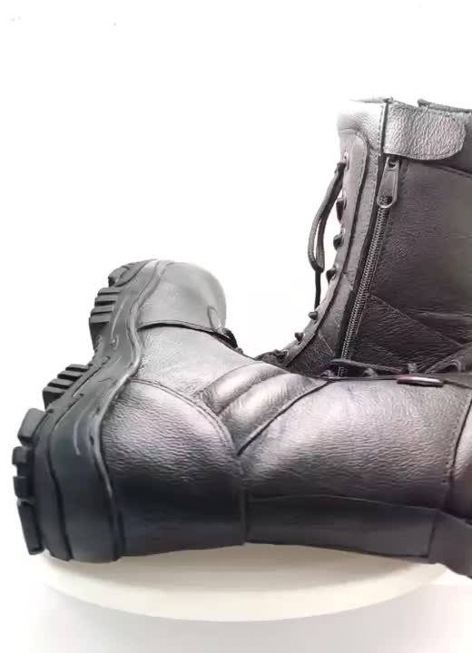GFORCE Sepatu PDL Pria Full Kulit Sapi Asli Model Boot Tinggi Besi Hitam Boots Karet Shoes Kerja Garansi Original 100% Leather