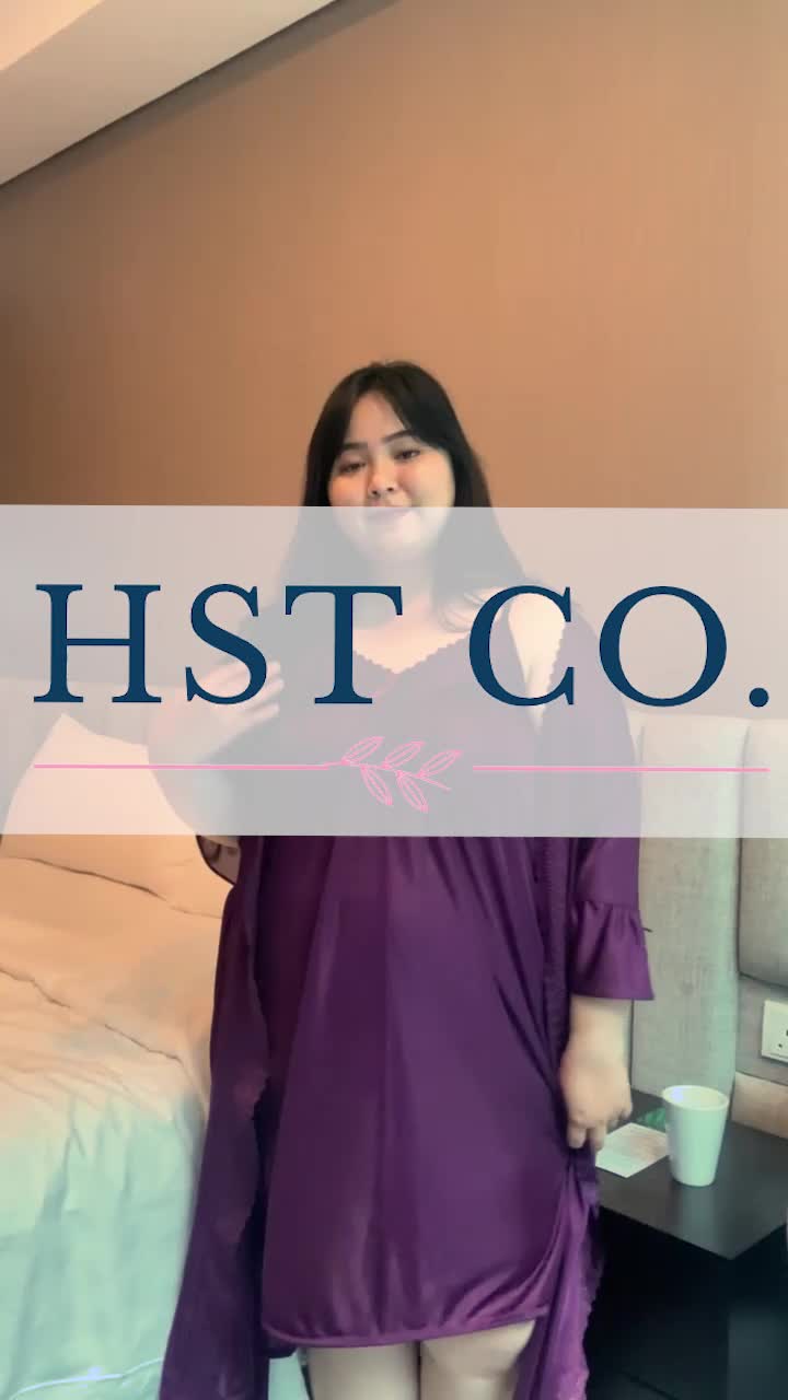 Chubby Size Hst - Elegant look ( Kimono Tidur Include Daster ) `` Two piece set