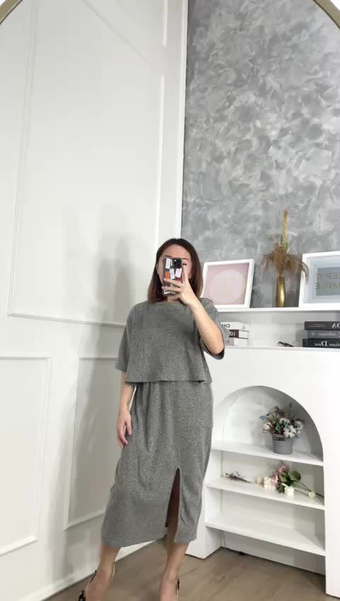 Wholesale Online Shop / WOS9683 - Giselle Plain Knit Set bahan Knit Import HQ