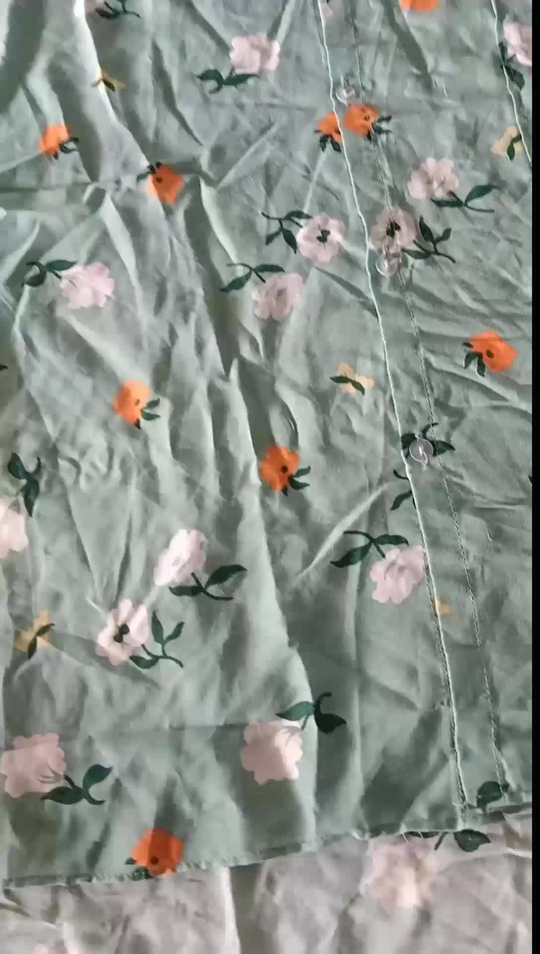 Kemeja Wanita Jumbo Rayon Viscose LD 130 Kancing Aktif Motif Oversize Atasan