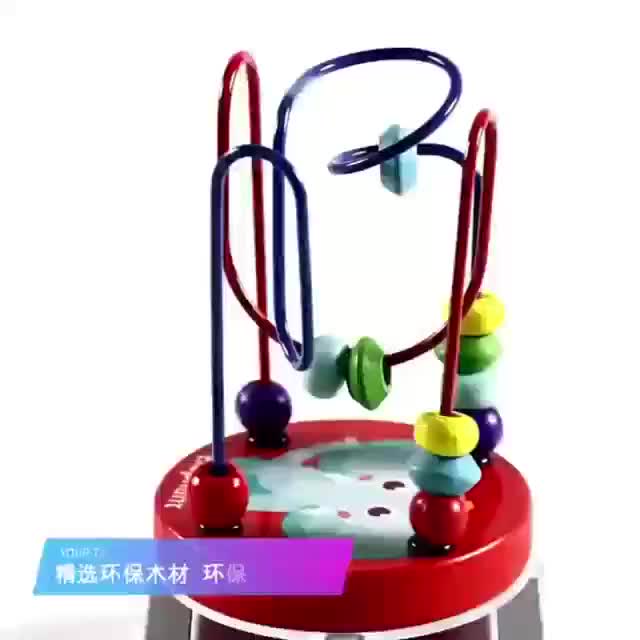 Penguin Beaded Clock/Gambang/Gambang Anak-anak Mainan/Mainan Edukasi Jalur Kawat / Mini Beads Toys /Mini Garis Permainan Labirin/Jam Kayu/Mainan Kayu