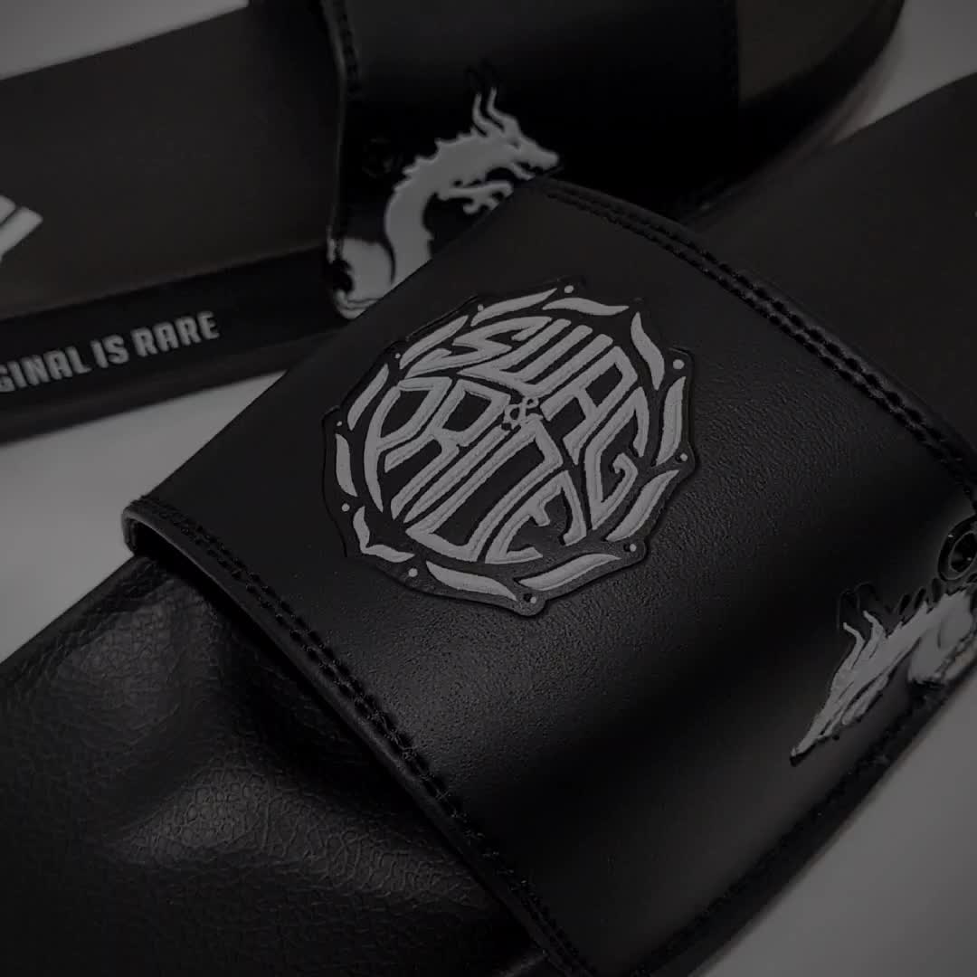 Sendal Slipper Pria Swag And Pride Draken - Sandal Slide Logo Emboss Naga Tokyo Jepang - Pria Dewasa