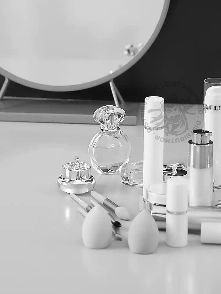 Rak Kosmetik 2 Laci Storage Box Kotak Penyimpanan Makeup Wadah Cosmetik Minimalis Akrilik tempat parfume lotion brush cosmetic dan lain nya rapi anti slip hemat tempat - DISTRIBUTHOR Putih