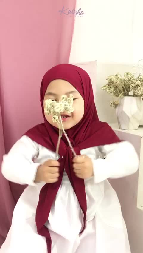 Pashmina Bergo Polos  Wanita  Hijab Jilbab Kerudung Anak 2 - 5 Tahun Instan Jersy Muslim Polos Kalishaofficial full Variasi Warna Sekolah