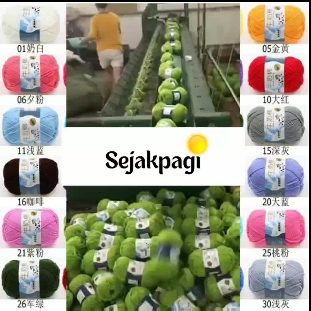 Benang Rajut Gambar Sapi Katun Susu 5 Ply Benang Milk Cotton 5Ply DIY Ornamen Aksesoris