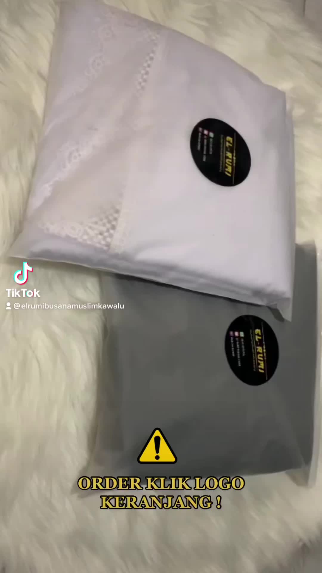ELRUMI OFFICIAL - Bergo Umroh dan Haji Dewasa Wanita bahan Katun Premium Khimar cantik hitam putih Panjang Renda Zipper Syari Muslim Jilbab Instan