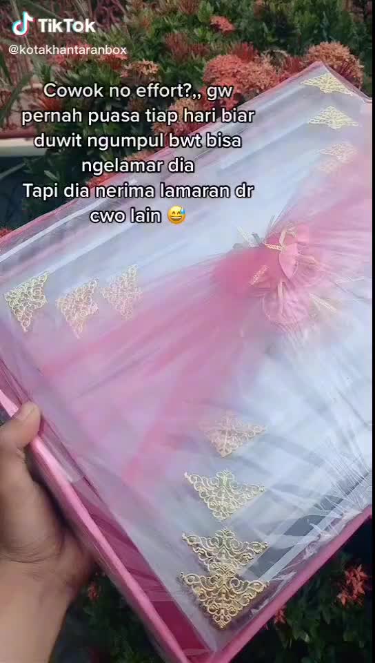 kotak seserahan pernikahan set lengkap isi 4 hantaran pernikahan mika lamaran biru gold Bunga Emas