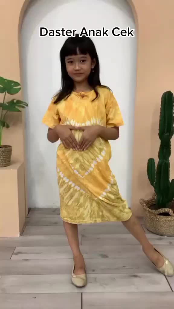 Daster anak tanggung bahan kaos motif tiedye|Bahan halus super adem