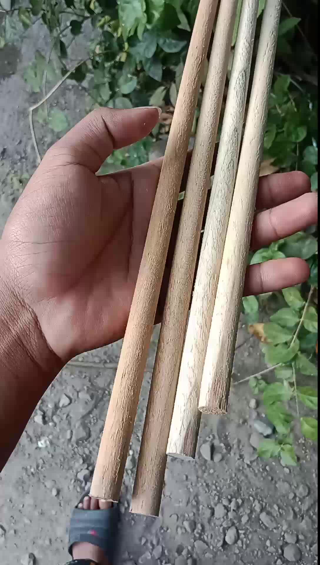 Tangkringan Dowel kayu Jati halus
