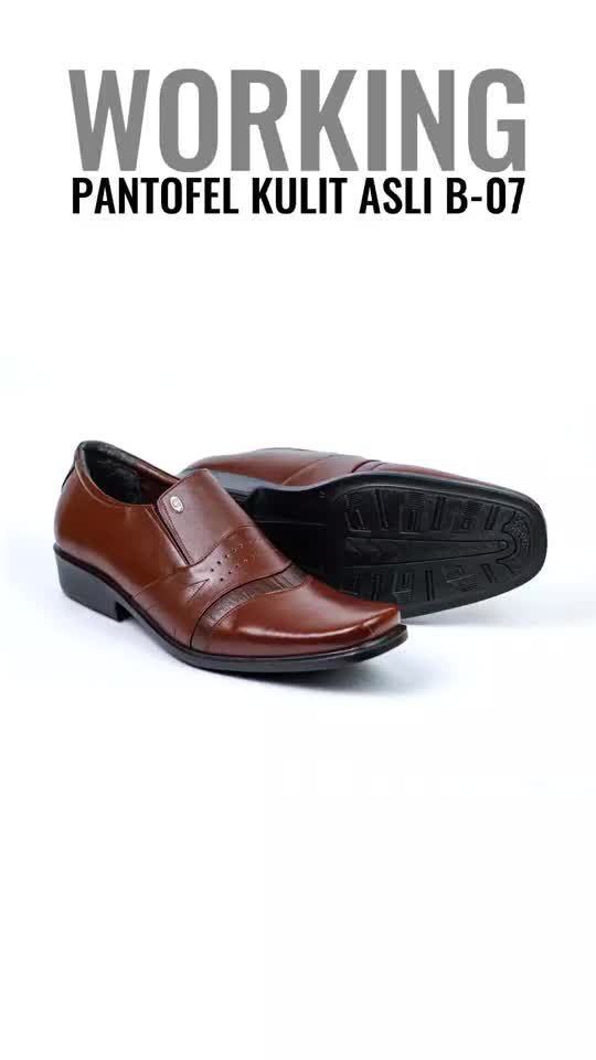 Sepatu Pantofel Pria Kulit Asli Kode Working B-07 Size 39 s/d 43