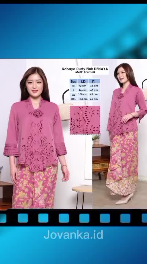 Atasan Kebaya Encim Modern Elegan Denaya Bahan Baloteli Premium Laser Cut Mewah Lengan 3/4 Aneka Warna Terbaru | Pakaian Wisuda Acara Pesta Kondangan Tunangan Wanita Kekinian