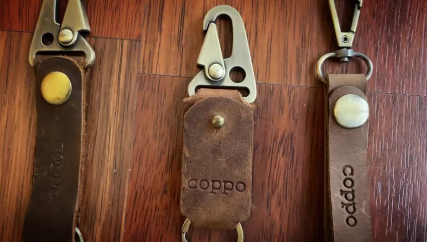 Coppo Leather Keychain Gantungan Kunci Motor / Mobil - Material Kulit Asli Elegan