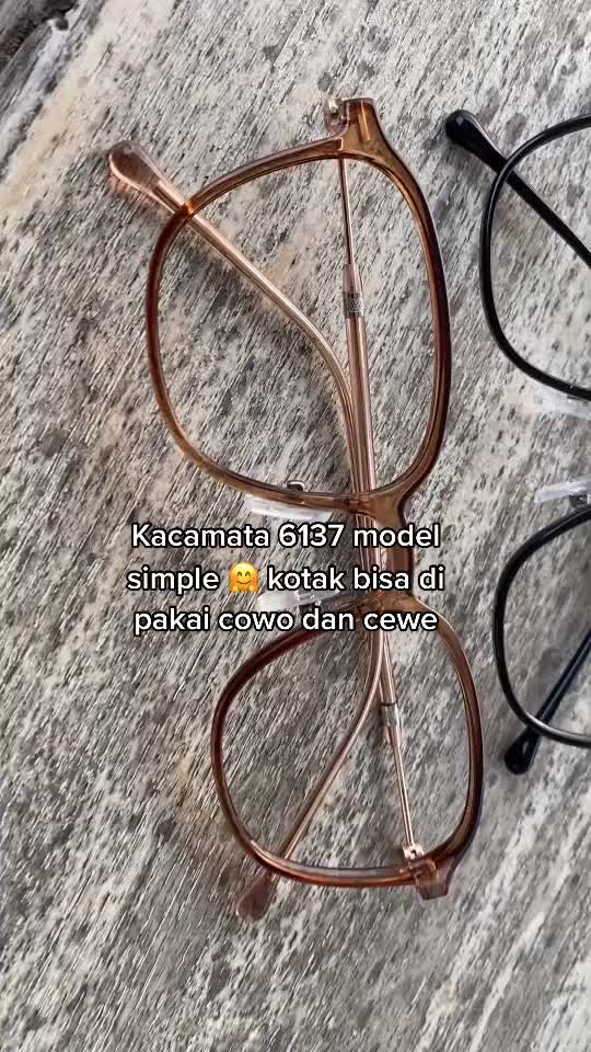 KACAMATA FRAME KOTAK PLASTIK LENTUR 6137 Glasses