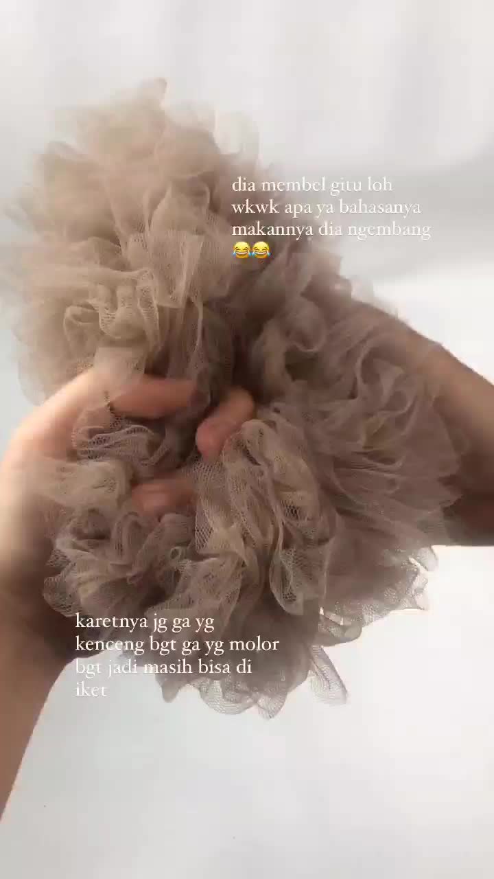 Srunchie Hijab Cepol Hijab anti pusing Tulle Premium Karet Scrunchie Kunciran