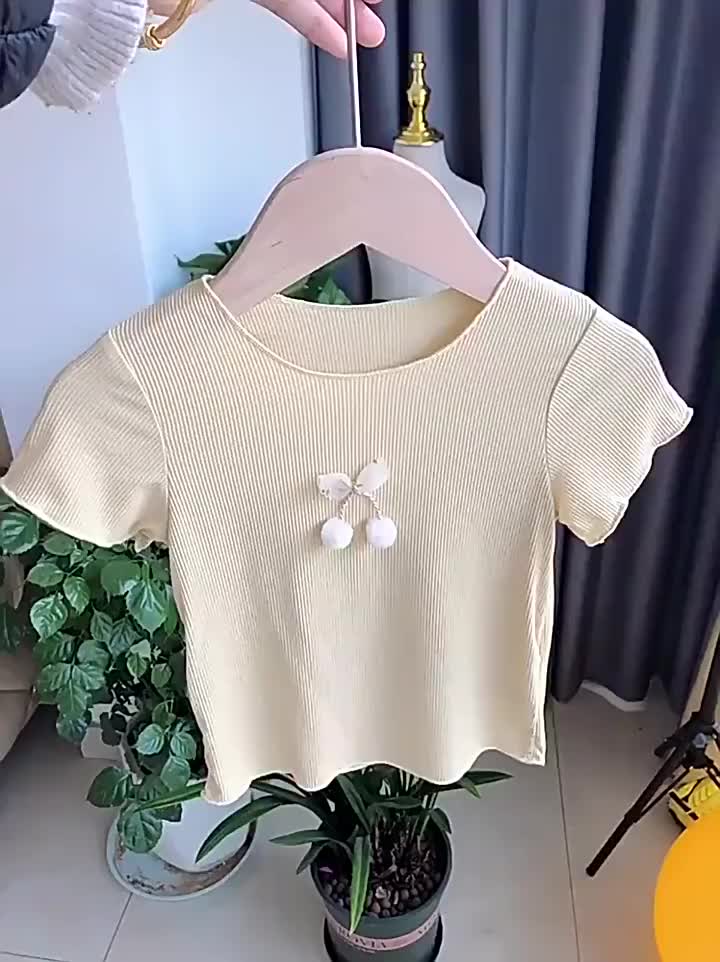 Boboho - Atasan Kaos Anak Perempuan Lengan Pendek Gaya Korea/ T-Shirt Sutra / Kaos Anak Motif Fashion