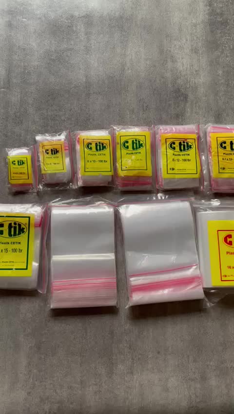 Kantong Plastik Klip CTIK Ziplock Bening C-TIK Zipper Clip Cetik Tebal 03