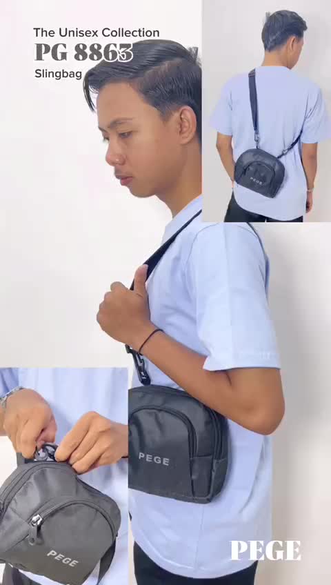 Tas Selempang Slingbag Pria Polos Slempang Kasual Keren Tas Bahu Murah - PG - 8863