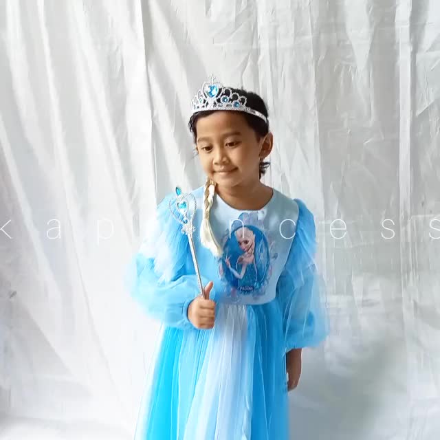 Dress Elsa Frozen 2 Anak 4 5 Tahun Import GRATIS PITA Dress Anak Import Anna Elsa Terbaru Mewah Baju Custome Karakter Elsa Frozen KA107