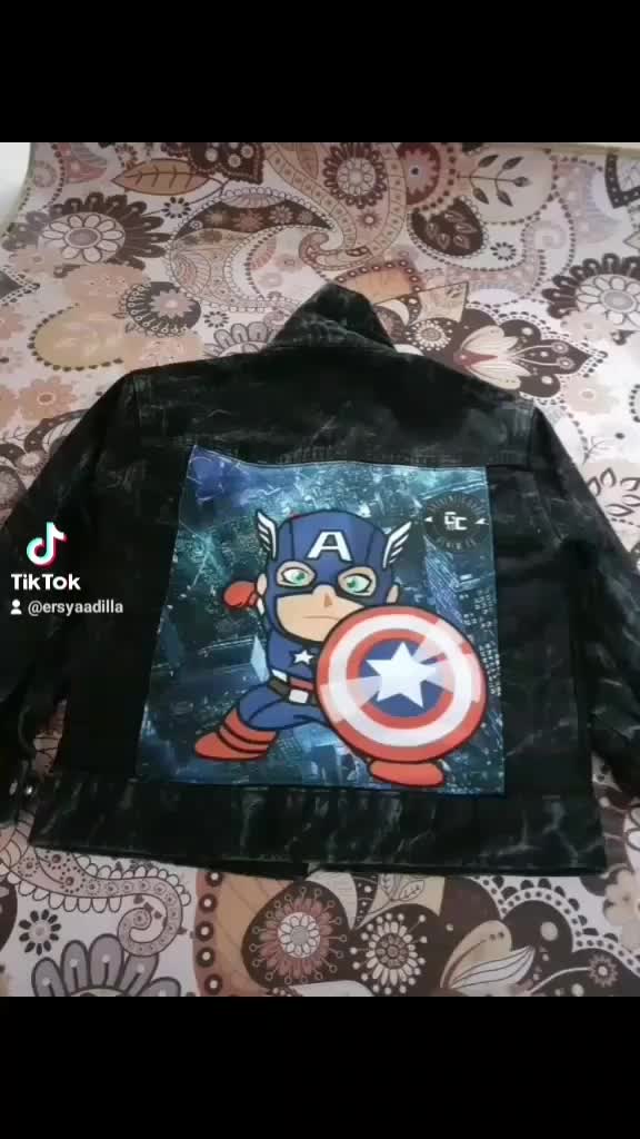 Jaket Jeans Denim Sublime Printing Anak Laki-laki Usia 5-10 Tahun - Pakaian jaket anak anak laki