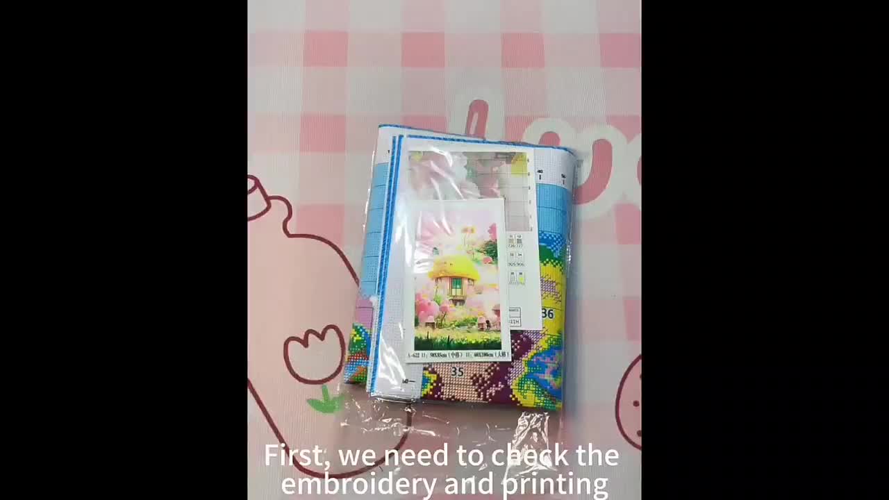 Set Lengkap Kerajinan Menyulam DIY Quality Set Kits Embroidery Ukuran Besar 30 x 40 cm Motif Landscape dengan Benang Stitch dan Alat Lengkap untuk Pemula