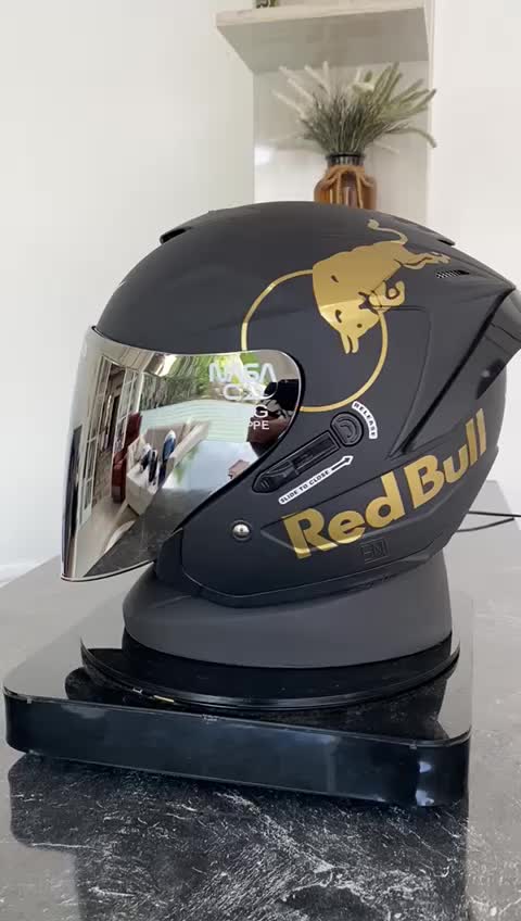 Helm G2 Optimax Motif Redbull (Paket Ganteng) - Visor Iridium Helmet Motorcycle