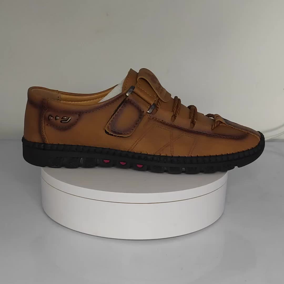 Prelesty Olahraga Sepatu Pria Sneaker Pantofel Slip On Tanpa Tali Kulit Sapi Asli Santai ORIGINAL Casual Cowok Dewasa 020