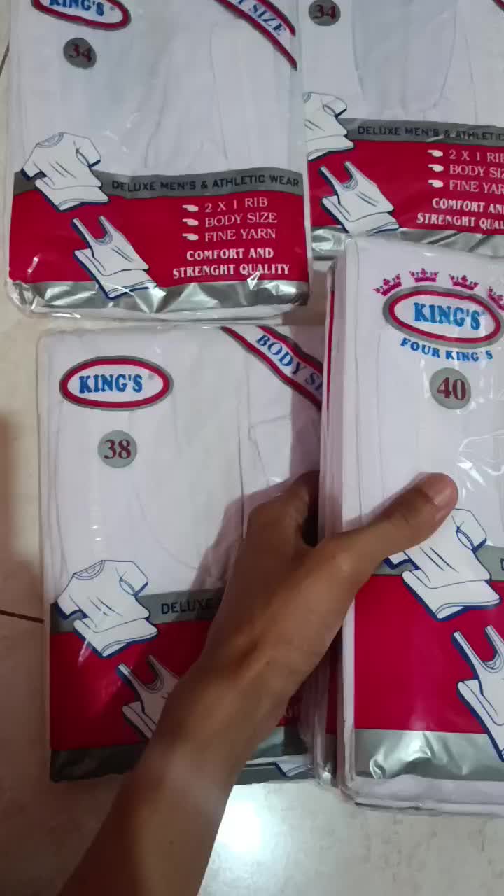 3 Pcs Singlet Kaos Dalam Pria Putih Cowok