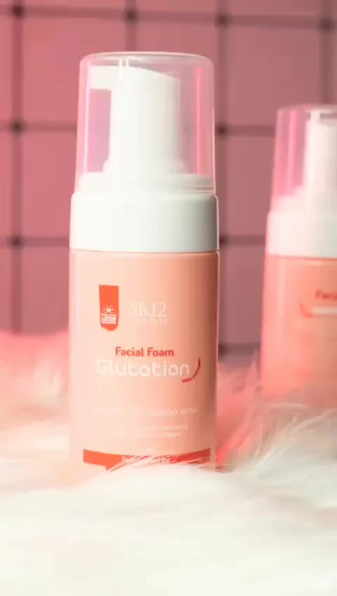 SR12 Facial Foam Glutation With Collagen / Sabun Wajah SR12 Membersihkan & Mencerahkan Kulit Tanpa Pengharum Semua Jenis Kulit
