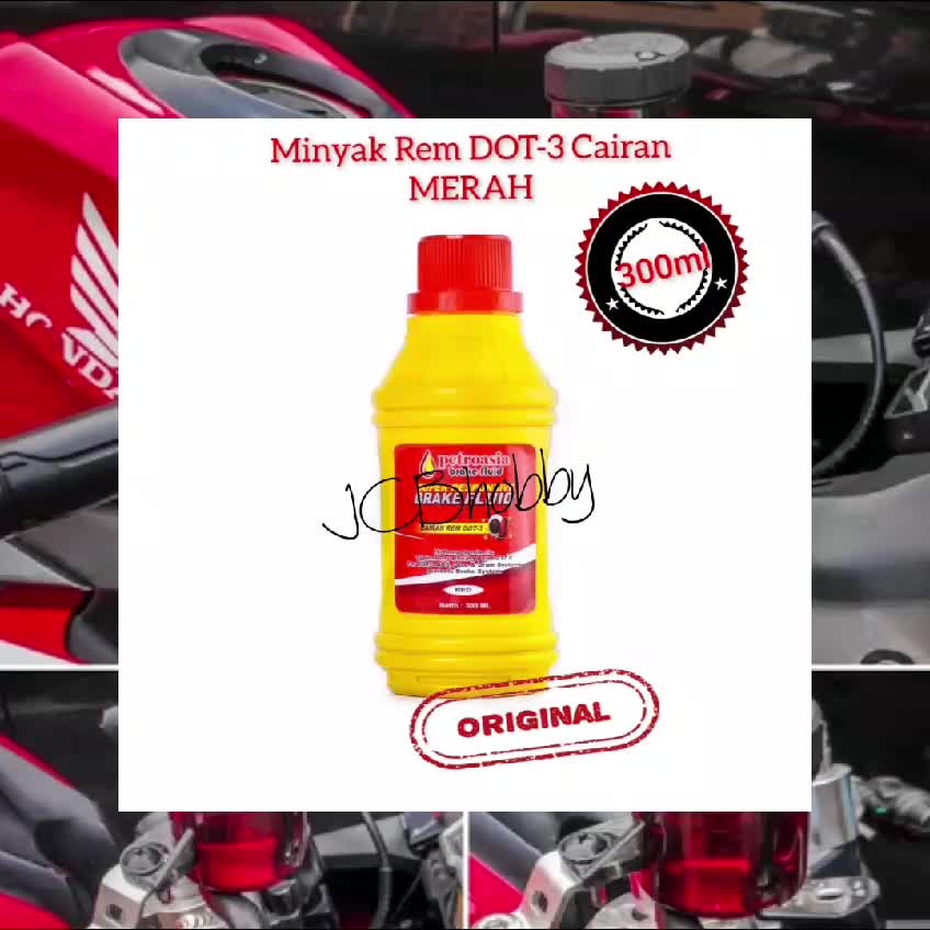 Minyak rem DOT 3 MERAH PETROASIA 300 ml