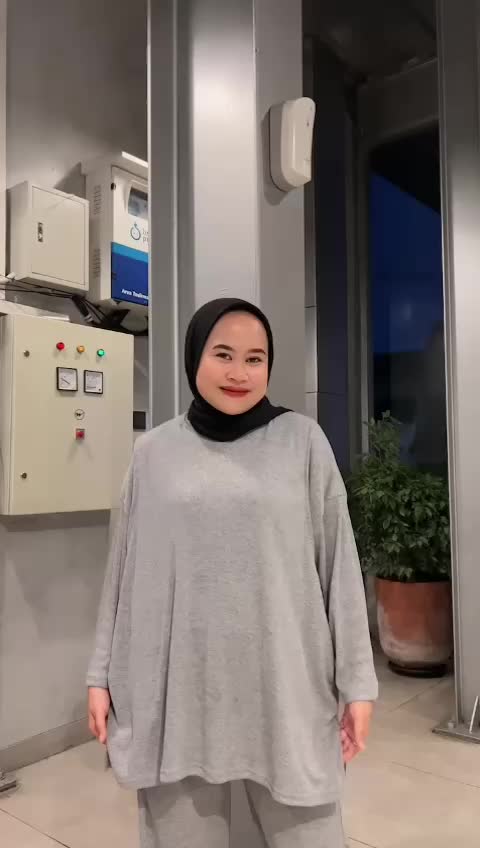 Olla Set Rib Knit Busui Friendly Setelan Wanita Termurah Muslim Setelan Dewasa