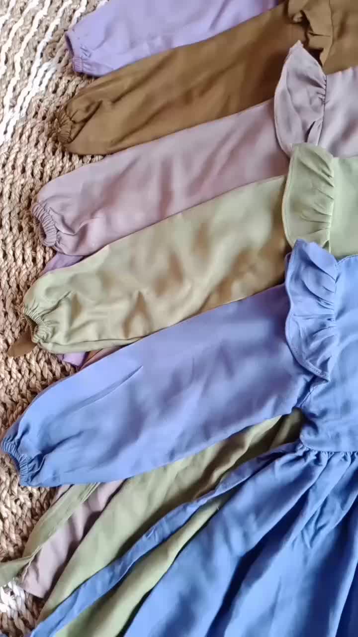 GAMIS ANAK HANUM RAYON TWILL USIA 1-12 TAHUN
