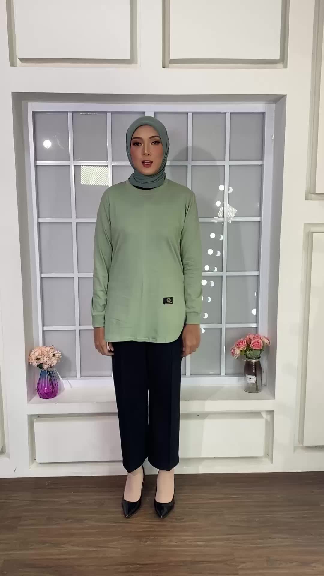 Atasan kaos polos wanita Oval Polos Katun Premium Xvlore combed nyaman Panjang Soft