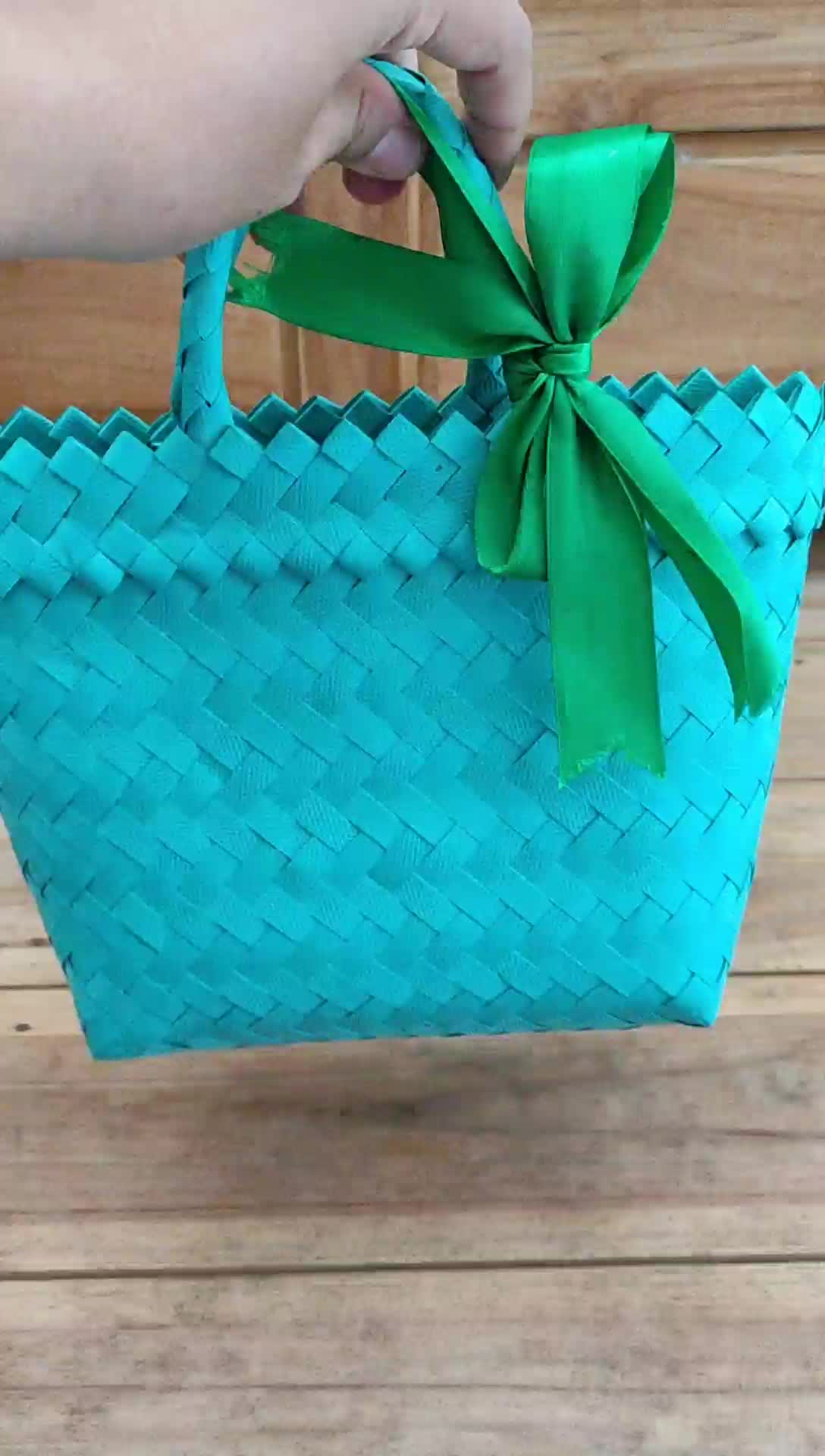 Tas anyam unyil mini polos embos 1 biji