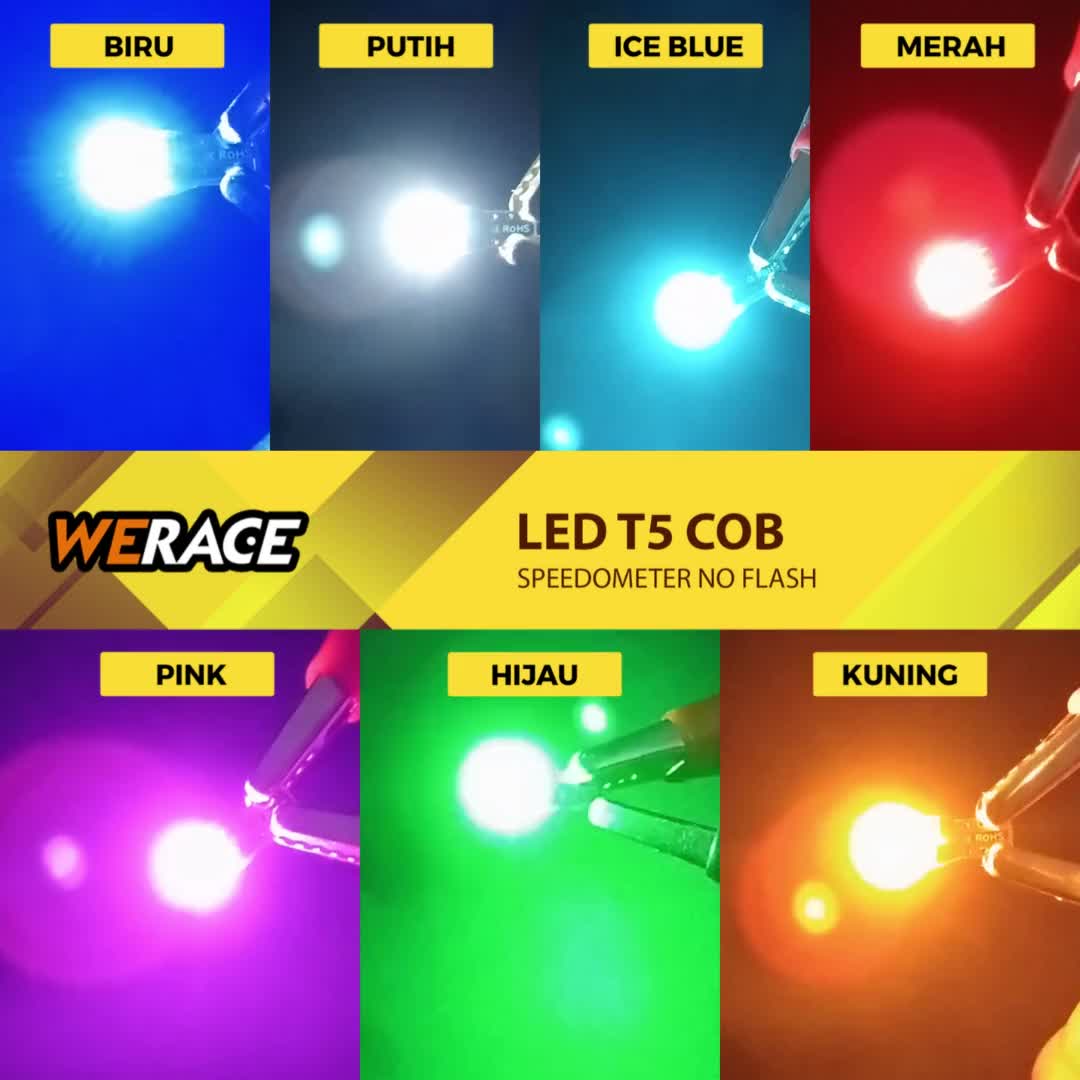 [WERACE] LAMPU LED T5 COB SPEEDO SPEEDOMETER / NO FLASH / TIDAK KEDIP KUALITAS LAMPU TERANG SEKALI
