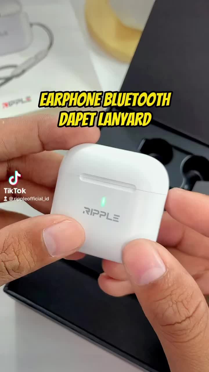 【Hot selling】Ripple Rippods Prime TWS earphone with cord Headset Bluetooth High Quality headphones Binaural Noise Canceling Bluetooth 5.3 Earphone Mini Earbuds Handsfree Garansi 1 Tahun bass earphones Wireless COD