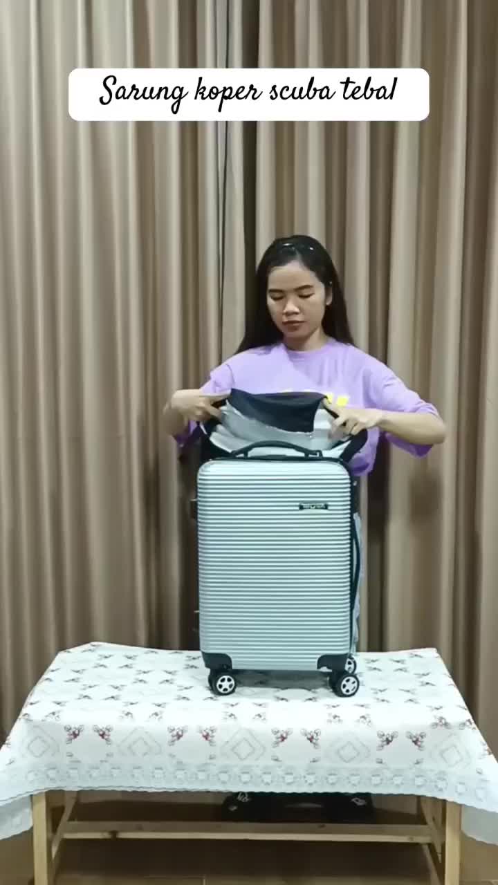 Sarung koper scuba tebal / cover penutup koper