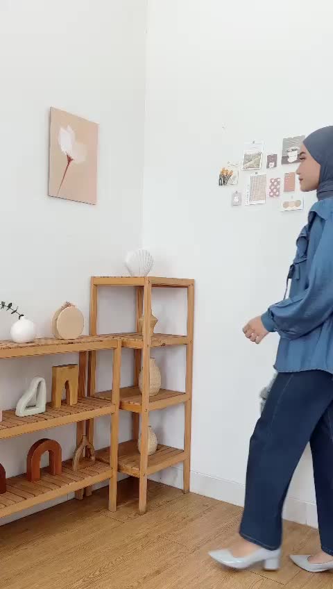 ELSDAILYOUTFIT Inara Blouse Polo Linen Atasan Wanita Full Kancing Ruffle Busui OOTD Remaja Dewasa