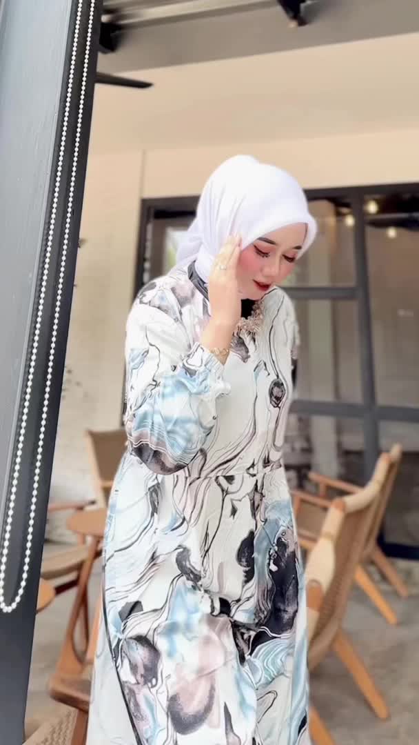Orlinestore Midi Dress Kain Rayon Viscose Premium Gamis Muslim Panjang Rempel Wanita Dewasa Remaja Lengan Panjang Lingkar Dada 110 cm Panjang 130 cm Tali Kanan Kiri Cocok untuk Berat Badan 40 kg sampai 68 kg Tinggi Badan 170 cm
