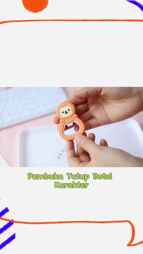 Pembuka Tutup Botol Magnet Bottle Opener Motif Karakter Kartun Lucu Kitchenware