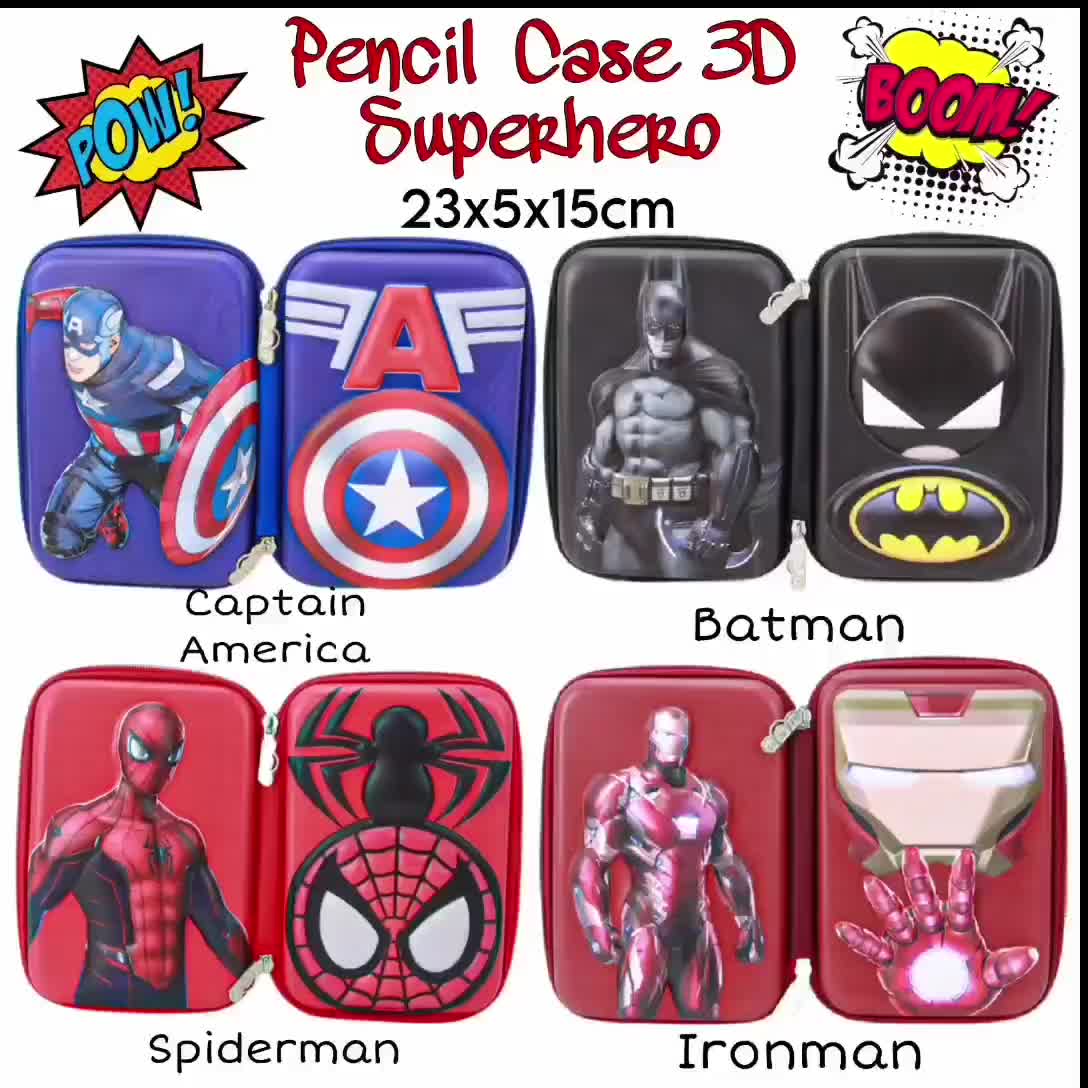 TEMPAT PENSIL ANAK HARDCASE PENCIL CASE TIMBUL 3D Stationery