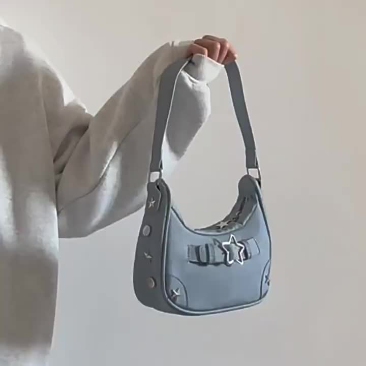 BAO150 Tas Model Bulan Sabit Bintang Shoulder Bag / Tas Bahu Kulit Wanita Tas Hp Cewek Shoulder Bag Selempang