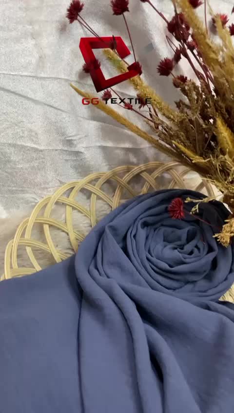 [0,5 Meter] [AIRFLOW] Kain Katun Rayon Krinkle Polos - Rayon Crinkle kain kebaya bordir shimmer silk