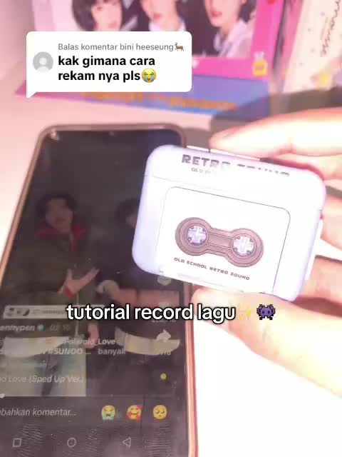 Gantungan Kunci Dengan Perekam Mini Perekam Hadiah Ulang Tahun Retro/Hadiah Hari Valentine/Hadiah Idul Fitri Biru Pengait