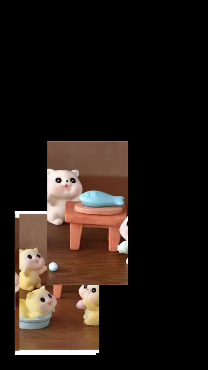 MINIATUR KUCING MULTI MOTIF UNTUK DEKORASI