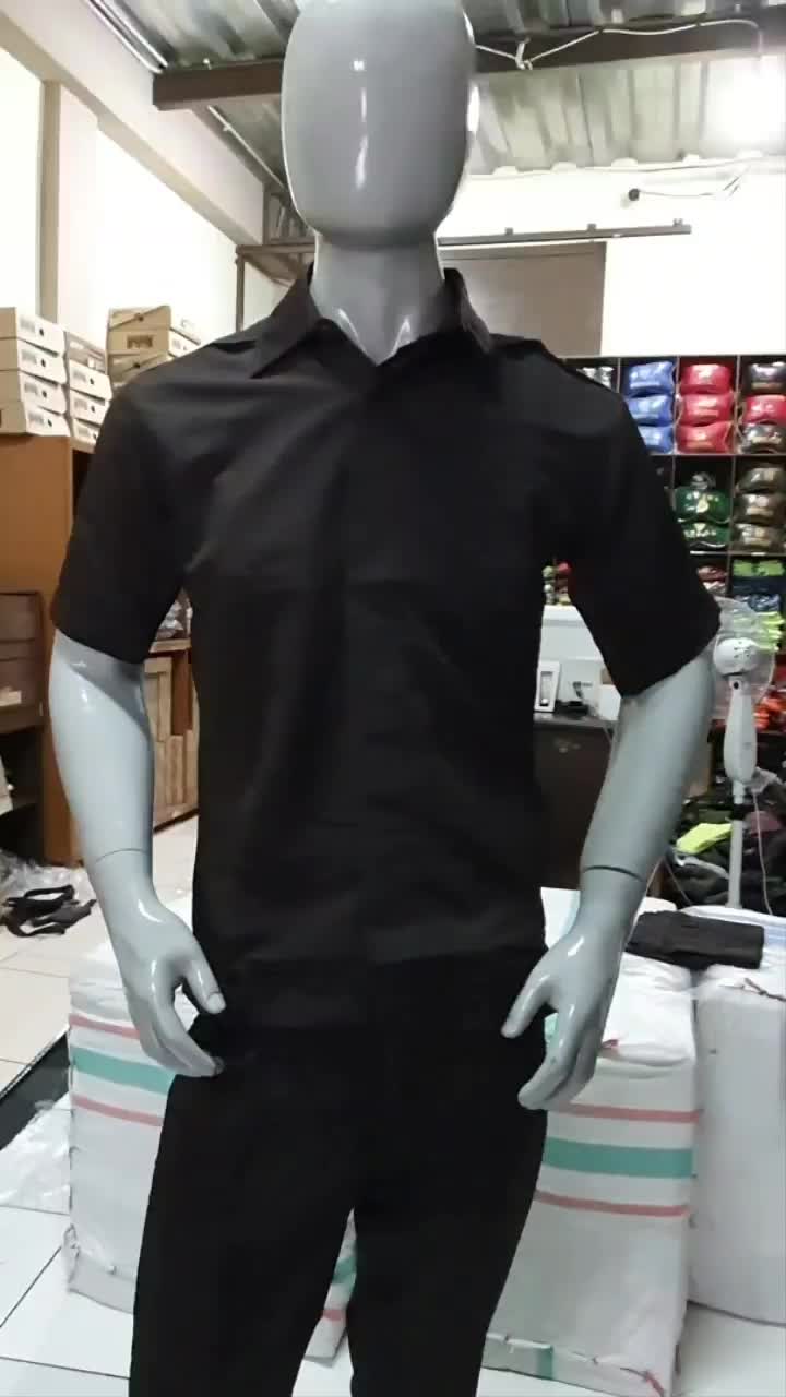 Safari Pas Pam Pres Coklat Pendek | Safari Kancing tertutup coklat | Safari lengan pendek Coklat