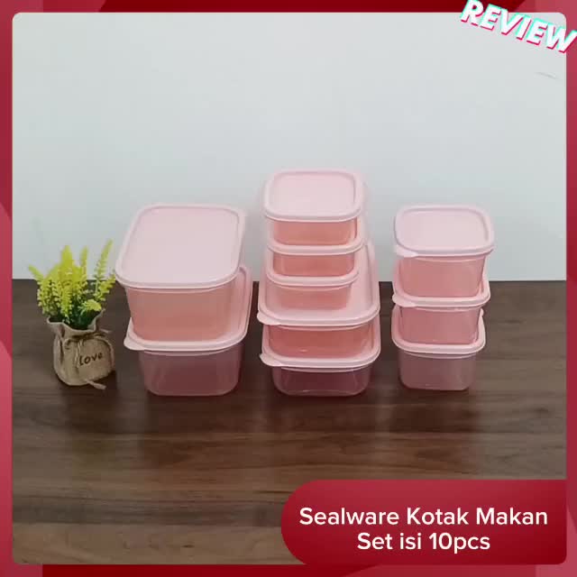 ENVIO - TRI J - Sealware Kotak Makan Set Isi 10 (Food Container Box) - Toples Makanan Ringan Isi 10